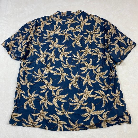 Y2K Paradise Found Hawaiian Shirt Palm Tree Print Vacation Button Up Mens L - Picture 4 of 8